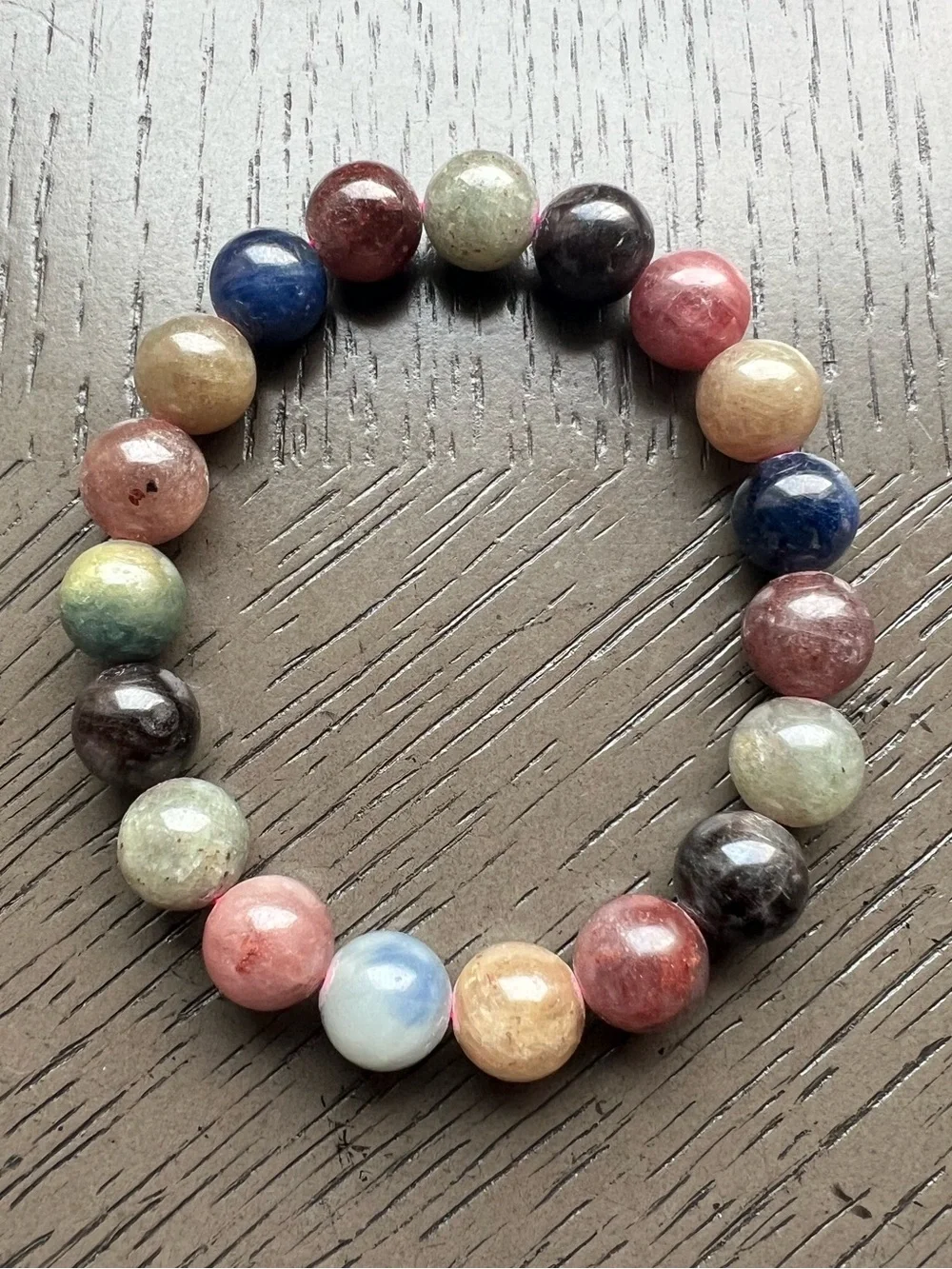 Colorful Sapphire bracelet 10mm SIZE 6.75’